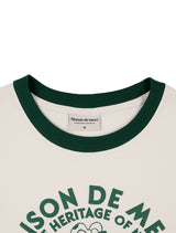 UNISEX オーバーフィットパピーサーフィンリンガーノースリーブトップ (FCE2TS402M)