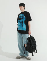シルエットハーフスリーブTシャツ