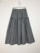 Cozy Check Long Skirt (2color)