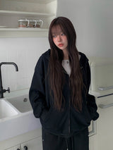 Bonne Loose Fit Hood Zip-Up
