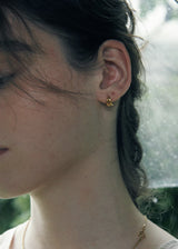 [925 silver] Deux.silver.122 / ラインピアス (ゴールド)