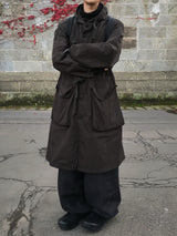 Fine Over Long Hooded Jacket 3C