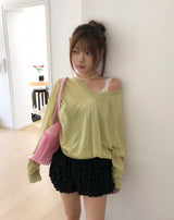 フローリパンチングレーススリーブレス