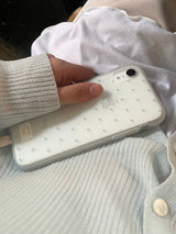 dot phonecase 半透明ドット柄ケース グリーン