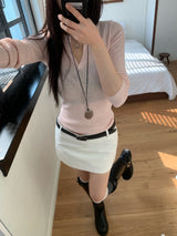 Wendy Low RIse H-Line Mini Skirt