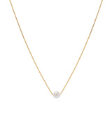 [925 silver] Un.silver.131 / simple pearl necklace (gold)
