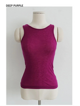BERRY RIBBED SLEEVELESS TOP (PINK, DEEP PURPLE 2COLORS!)