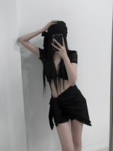 biz レースドットヘッドスカーフ (2color)
