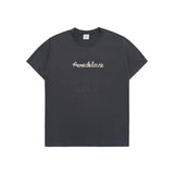24FW CHAIN EMBOSSING SCRIPT PRINTING SHORT SLEEVE T-SHIRT CHARCOAL 