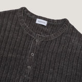 Veloa ribbed henley neck knit (4color)