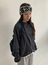 Pub Diagonal Knit Hood Zip-Up