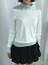 Feminine Flat Neck Long T-Shirt