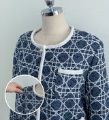 Mondel Cannage Color Matching Tweed Jacket
