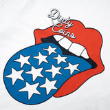 DC x The Rolling Stones Flame Tongue LS T-Shirt White