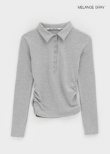 [MADE] Selfie Spa Slim Fit Collar Long Sleeve T-shirt