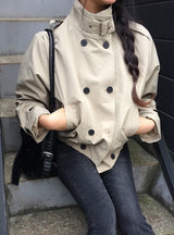 Barin Trench Crop Buckle Short Jacket