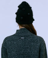 Rose Mohair Beanie (BLACK)