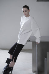 [MADE] beads long sleeve T_WHITE