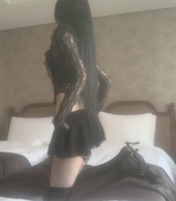 Ener レースフリルカーディガン (Black)