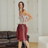Strap Boxer Pants (WINE)