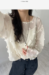 [SET] Daisy See-through Blouse Set