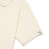 COLLAR TERRY HALF ZIP UP [IVORY]