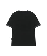 Heaven Sent Color Layered Roll-up T-shirt - BLACK