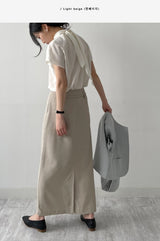 Momento Linen Long Skirt