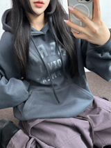 SHOULDER ARM PRINTING TATTOO PATCH CHERRY HOODIE🍒🩵🤍3COLOR
