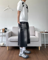Leeds Washing Half Denim Pants