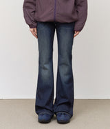 (W) Sen Low-rise Bootscut Denim Dark Blue