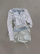 Breeze CottonModal HenryNeck T-Shirt (Bio-Washing) - Light Melange