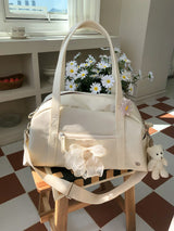 Daily ribbon gym bag_ivory