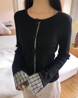 Wella Check Layered Cardigan