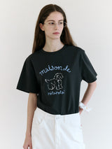 メゾンローラパピーフレンズTシャツ チャコール