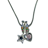 3 way heart star necklace (2set)