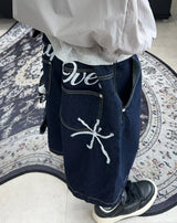 Foen Stitch Bermuda Denim Pants