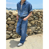 [S/S] ブラッシュウォッシングデニムハーフシャツ (3color)
