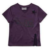 スターアップリケスリットTシャツ [パープル]