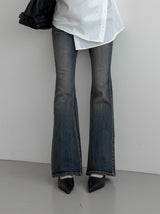 Hervo embroidered bootcut denim