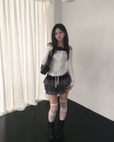 Stripe firll cancan skirt