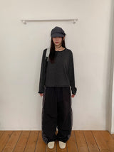 カモールラインレースバンディングワイドパンツ