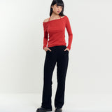 Wrap Skirt Pants Black