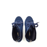 スエードオープントゥヒール (Navy)