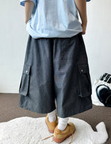 Nedi Cotton Multi Pocket Cargo Bermuda Shorts 2color
