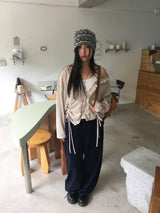 Punch Shirring Ruffle Cardigan (3color)
