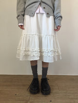 【即日発送】フリルトリムドスカート