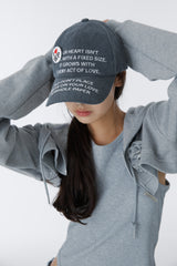 TEXT BALL CAP (CHARCOAL)