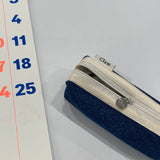 Clam round pencilcase _ Blue denim