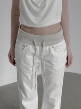 Shibori Straight Cotton Pants